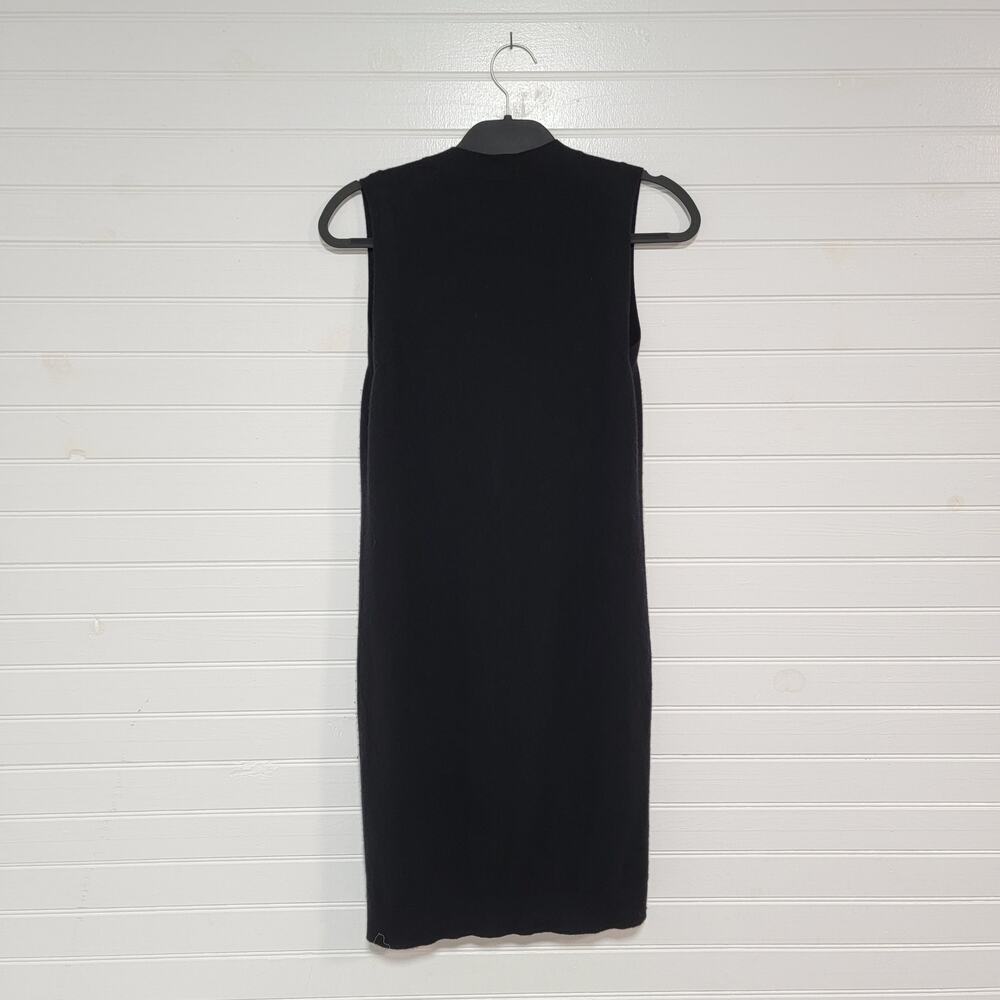 Theory Minareeya Cashmere Long Duster Sleeveless Cardigan Sweater Size XS Black - Picture 3 of 8